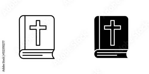 Bible icon, Holy Bible various vector icons. Set isolated on white