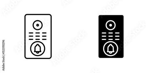 Doorbell icon, doorbell icon vector design template simple and clean
