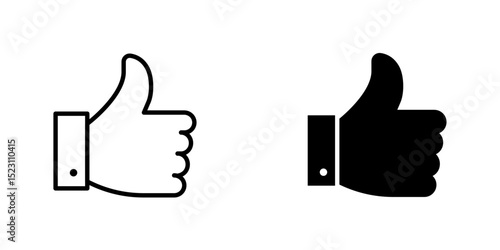 Thumb up icon, Thumps Up like Icons Pack Vector