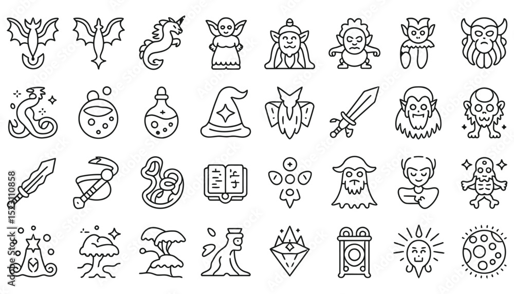 Obraz premium Cartoon vector set of people icons for your design