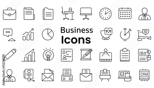 Medical vector icons set with symbols for web and business