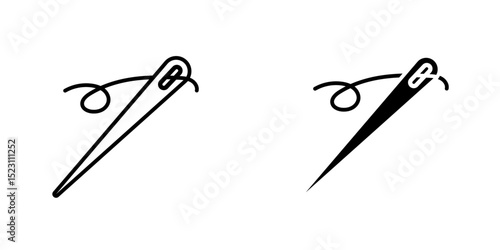 Needle icon, Needlework logo template vector icon design