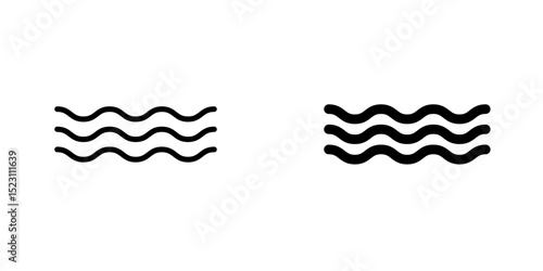 WATER ICON, water, river and sea symbol icon set