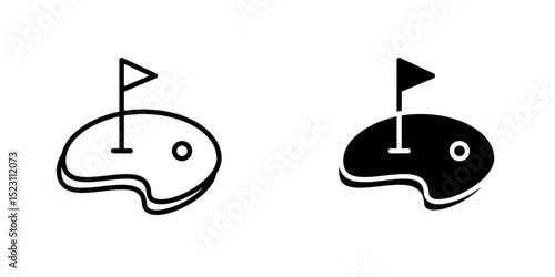 Golf yard vector icon. filled flat sign for mobile concept and web design. Mini Golf glyph icon. Symbol, logo illustration.