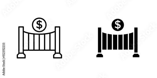 bridging loan icon. Trendy modern flat linear vector bridging loan icon on white background from thin line Bridging loan collection, outline vector illustration