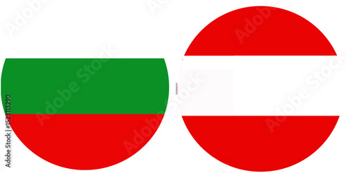 Bulgaria Official flag with Austria national flag, both countries flags in Round shape and isolated on white background
Circular colorful design Flag with together. Free Download Bulgaria Official flag with Austria national flag, both countries flags in Round shape and isolated on white background
Circular colorful design Flag with together. - GFXLoad
