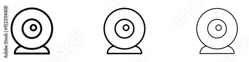 Webcam icons for web site, mobile application. Logo illustration.
