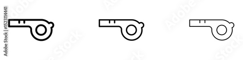 Whistle icons for web site, mobile application. Logo illustration.