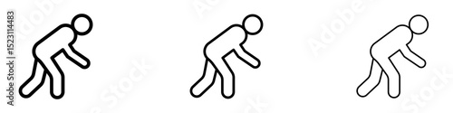Tired icons for web site, mobile application. Logo illustration.