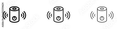 Smart speaker icons for web site, mobile application. Logo illustration.
