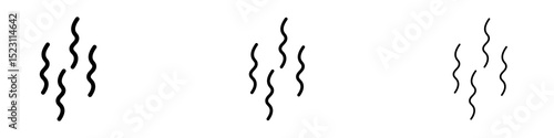 Smoke steam silhouette icons for web site, mobile application. Logo illustration.