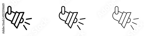Spotlight icons for web site, mobile application. Logo illustration.