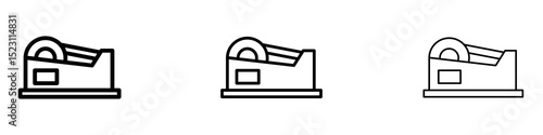 Tape dispenser icons for web site, mobile application. Logo illustration.