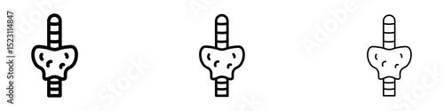 Thyroid icons for web site, mobile application. Logo illustration.