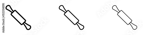 Rolling pin icons for web site, mobile application. Logo illustration.