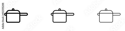 Pressure cooker icons for web site, mobile application. Logo illustration.