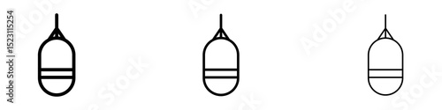 Punching bag icons for web site, mobile application. Logo illustration.