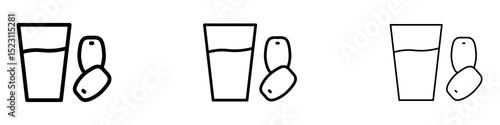Ramadan iftar icons for web site, mobile application. Logo illustration.