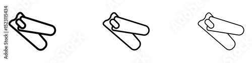 Nail clippers icons for web site, mobile application. Logo illustration.