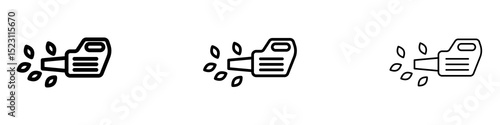 Leaf blower icons for web site, mobile application. Logo illustration.