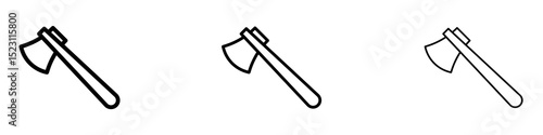 Hatchet icons for web site, mobile application. Logo illustration.