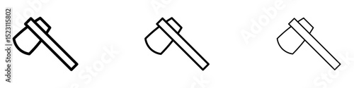 Hatchet icons for web site, mobile application. Logo illustration.