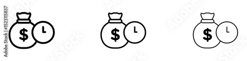 Long term investment icons for web site, mobile application. Logo illustration.
