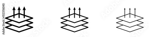 Insulation icons for web site, mobile application. Logo illustration.