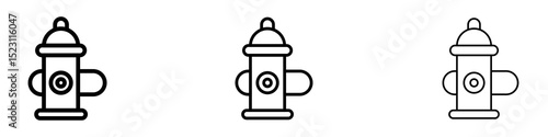 Fire hydrant icons for web site, mobile application. Logo illustration.