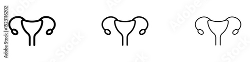 Gynecology icons for web site, mobile application. Logo illustration.