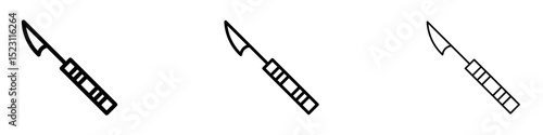 Harpoon icons for web site, mobile application. Logo illustration.