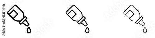 Eye drop icons for web site, mobile application. Logo illustration.