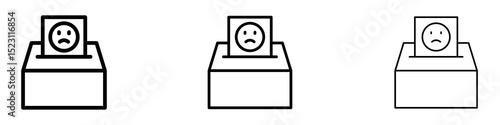Complaint box icons for web site, mobile application. Logo illustration.
