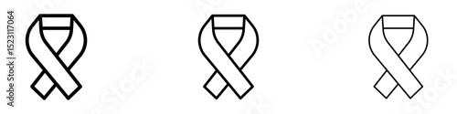 Cancer ribbon icons for web site, mobile application. Logo illustration.