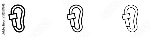 Carabiner icons for web site, mobile application. Logo illustration.
