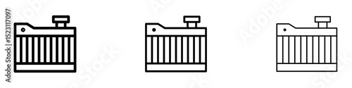 Car radiator icons for web site, mobile application. Logo illustration.