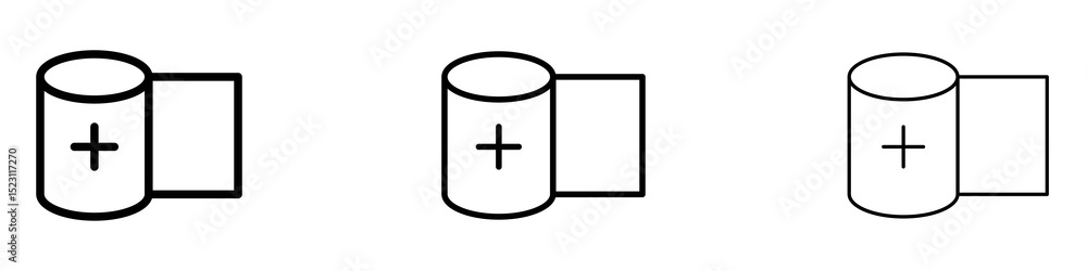 Obraz premium Bandage roll icons for web site, mobile application. Logo illustration.