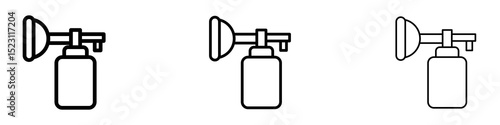 Breast pump icons for web site, mobile application. Logo illustration.
