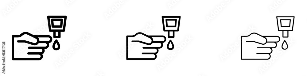 Blood sugar test icons for web site, mobile application. Logo illustration. Blood sugar test icons for web site, mobile application. Logo illustration.