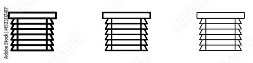Blinds icons for web site, mobile application. Logo illustration.
