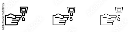 Blood sugar test icons for web site, mobile application. Logo illustration.