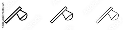 Axe icons for web site, mobile application. Logo illustration.