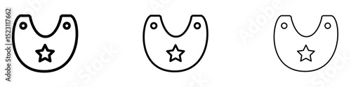 Baby bib icons for web site, mobile application. Logo illustration.