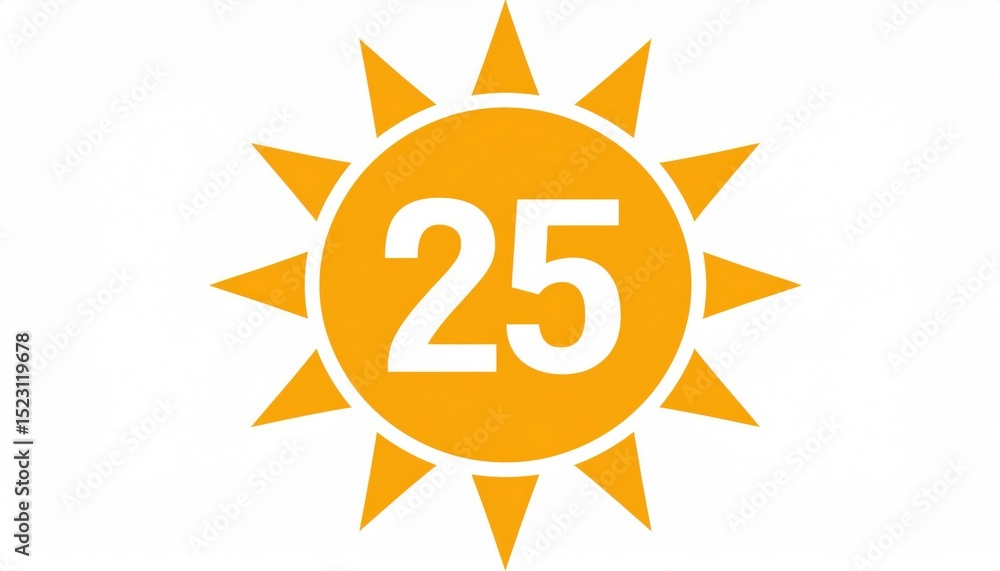 bold orange spf 25 sun icon with radiant rays and white circle border on clean white background for skincare branding, product label, cosmetic packaging, or summer web banner design
bold orange spf 25 sun icon with radiant rays and white circle border on clean white background for skincare branding, product label, cosmetic packaging, or summer web banner design