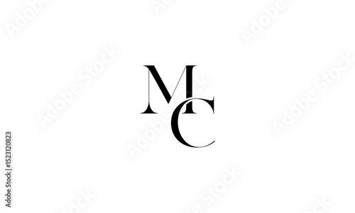 MC initial letters, monogram logo