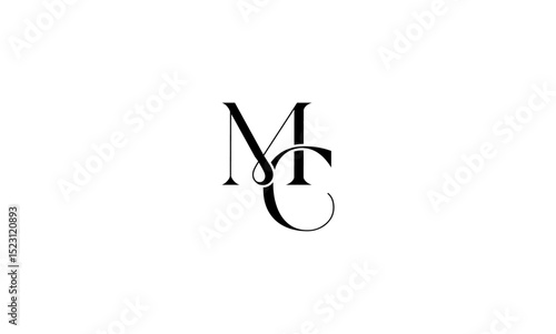 MC initial letters, monogram logo
