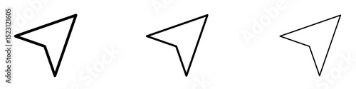 send Message icons. Thin linear graphic pictogram for website