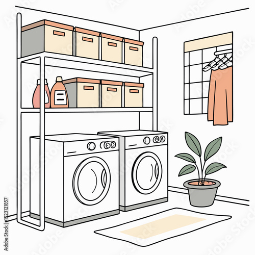 laundry room washing machine dryer shelves