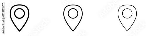 Free Download Pin icons. Thin linear graphic pictogram for website - GFXLoad