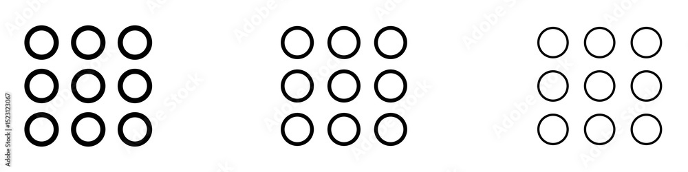 Keypad icons. Thin linear graphic pictogram for website Keypad icons. Thin linear graphic pictogram for website